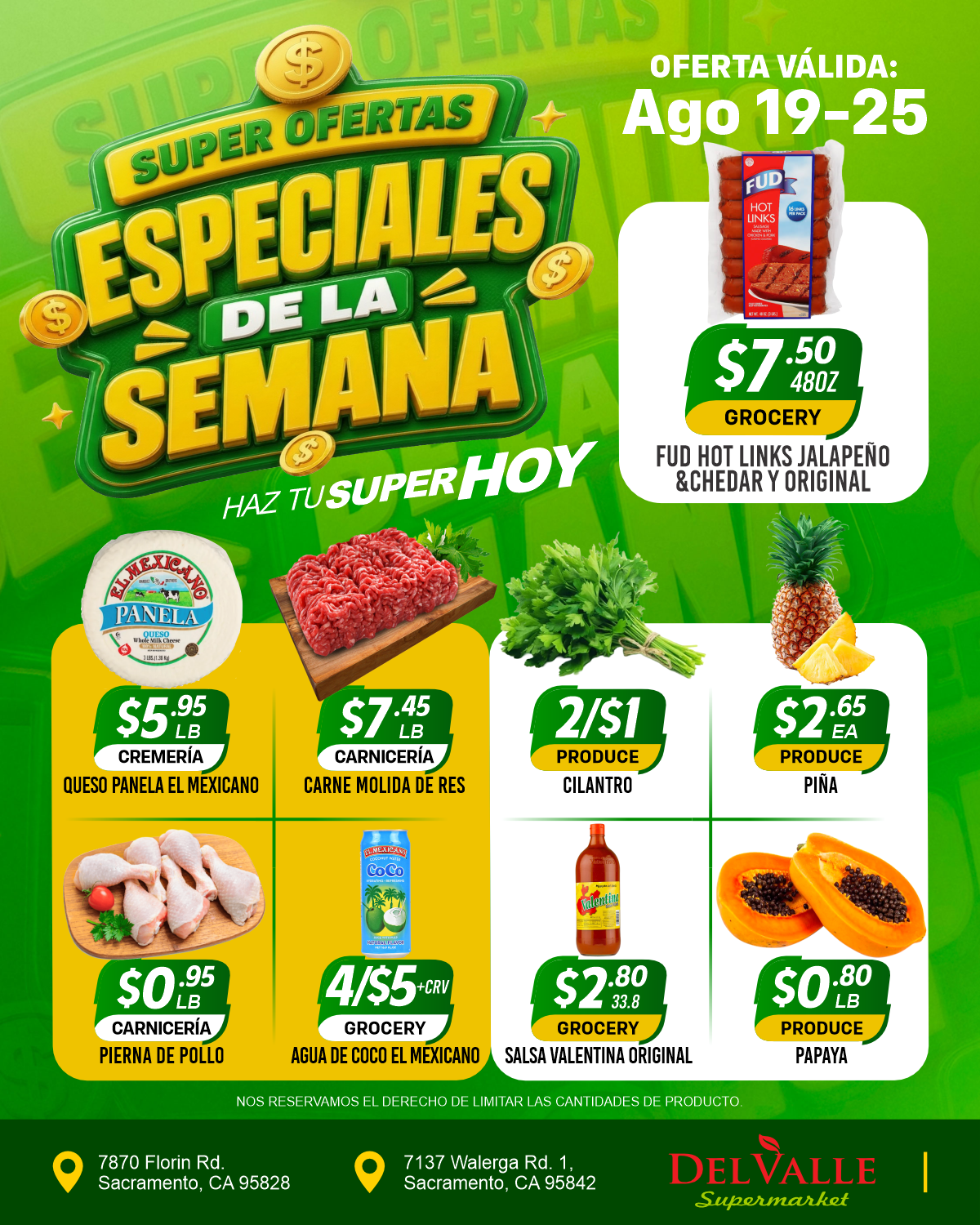 Del Valle Especiales de la Semana - Ago 19-25